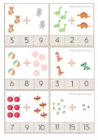 Vista previa - Tarjetas / Manipulativos - Sumas visuales - página 1