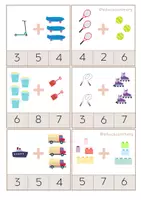 Vista previa - Tarjetas / Manipulativos - Sumas visuales - página 2