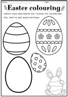 Vorschau - Stationenlernen - Easter Art - individuelle Kunst zum Ausmalen, mehrere Schwierigkeitslevel, Klasse 2, 3, 4, 5, 6,7 - Seite 3