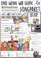 Vorschau - Arbeitsblätter - Abschiedslied - Und wenn wir geh'n ... - SONGPAKET (MP3s, Text, Noten, Akkorde) - Deckblatt
