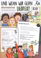 Vorschau - Arbeitsblätter - Und wenn wir geh'n ... - Liedtext und Lückentext / Abschiedslied / Abschied - Deckblatt