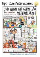 Vorschau - Arbeitsblätter - Und wenn wir geh'n ... - Liedtext und Lückentext / Abschiedslied / Abschied - Seite 1