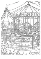 Vorschau - Mal- und Bastelvorlagen - Ausmalbild Zirkuszelt Kunstidee Zirkus Ausmalbilder ausmalen Lückenfüller - Seite 3
