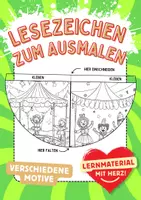 Vorschau - Zirkus Lesezeichen Leseecke ausmalen Manege Kunst basteln Ausmalbilder - Deckblatt