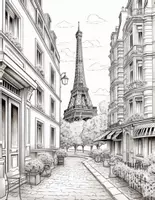 Vorschau - Mal- und Bastelvorlagen - 50 Paris-Ausmalbilder - Seite 3