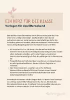 Vorschau - Merkblätter - Ein Herz für die Klasse_Material für deinen Elternabend - Seite 1