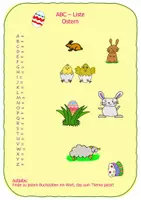 Vorschau - Arbeitsblätter - ABC-Liste Ostern - Seite 1