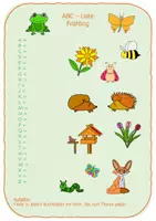 Vorschau - Arbeitsblätter - ABC-Liste Frühling - Seite 1