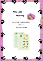 Vorschau - Arbeitsblätter - ABC-Liste Frühling - Deckblatt