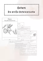 Vorschau - Stationenlernen - Ostern: Die große Ostereiersuche (Arbeitsheft) - Deckblatt