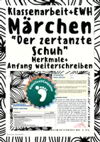 Vorschau - Arbeitsblätter - Klassenarbeit+EWH - Märchen - Die zertanzten Schuhe - Deckblatt