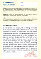 Vorschau - Arbeitsblätter - Klassenarbeit+EWH - Märchen - Die zertanzten Schuhe - Seite 1