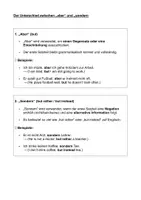 Vorschau - Test - "Aber" oder "sondern"? Übungen + Regel (einfache Erklärung) EDITIERBAR - Deckblatt