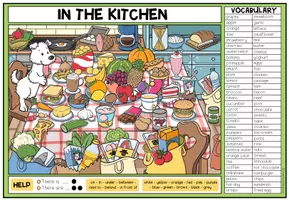 Vorschau - Arbeitsblätter - Food - Wimmelbild + Aufgaben (Englisch 3.-5. Schulstufe) - Seite 3