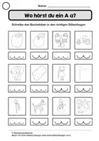 Vorschau - Arbeitsblätter - Lautverortung A B D / differenzierte Arbeitsblätter mit Lösungen - Seite 1