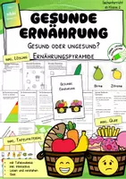Vorschau - Arbeitsblätter - Gesunde Ernährung – Unterrichtsmaterial für den Sachunterricht - Deckblatt