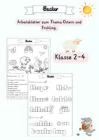 Vorschau - Arbeitsblätter - Easter and spring worksheets - Klasse 2-4 - Deckblatt