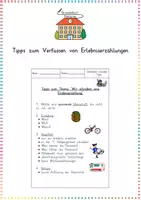 Vorschau - Stationenlernen - Erlebniserzählung: Sparpaket (Satzanfänge & Aufsatz) - Deutsch - Kl. 3/4 - Seite 1