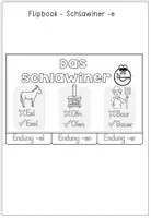 Vorschau - Arbeitsblätter - Flipbook - Schlawiner -e - Endungen -er, -el, -en - Seite 1