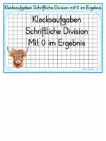 Vorschau - Stationenlernen - Kartei Klecksaufgaben schriftliche Division - 0 im Ergebnis - Seite 2