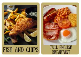 Vista previa - Tarjetas / Manipulativos - BRITISH DISHES FLASHCARDS - página 2