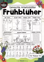Vorschau - Arbeitsblätter - Frühblüher - Gemischte Arbeitsblätter Klasse 1/2 - Deckblatt