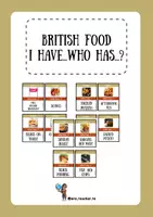 Vista previa - Tarjetas / Manipulativos - BRITISH DISHES: I HAVE... WHO HAS...? - Portada