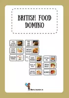 Vista previa - Tarjetas / Manipulativos - BRITISH DISHES: DOMINO - Portada