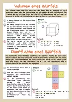 Vorschau - Arbeitsblätter - Würfel - Eigenschaften, Volumen und Oberfläche - Seite 3