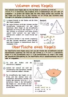Vorschau - Arbeitsblätter - Kegel - Eigenschaften, Volumen und Oberfläche - Seite 3