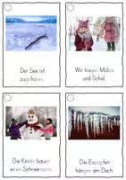 Vorschau - Fördermaterial/Inklusion - Im Winter, Lesekarten für Erstleser (Silbenmethode), Nr. 012 - Seite 2