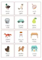 Vista previa - Tarjetas / Manipulativos - TARJETAS DE VOCABULARIO - página 1