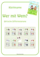 Vorschau - Fördermaterial/Inklusion - Klettmappe "Wer mit wem?" - optische Differenzierung - Deckblatt