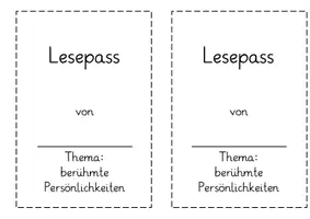 Vorschau - Arbeitsblätter - Lesepass Texte, Fragen und Antworten Berühmte Persönlichkeiten Textebene - Seite 2