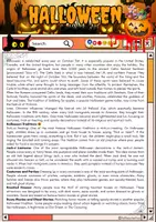 Vorschau - Arbeitsblätter - Halloween "The Spooky Season" Reading - Grade 8/9 - Deckblatt