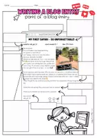 Vorschau - Arbeitsblätter - Writing a blog entry | Writing | English - Seite 1
