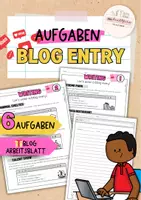 Vorschau - Arbeitsblätter - Writing a blog entry | 6 Aufgaben und Arbeitsblatt | Writing Englisch - Deckblatt