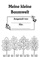 Vorschau - Mal- und Bastelvorlagen - Laubbäume und ihre Blätter – Ausmalen, entdecken und drucken - Deckblatt