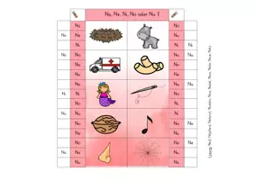 Vorschau - Fördermaterial/Inklusion - Klammerkarte zur Lesesynthese N - Seite 1