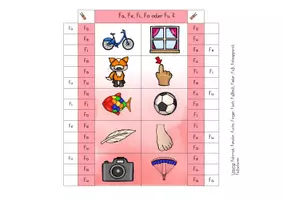 Vorschau - Fördermaterial/Inklusion - Klammerkarte zur Lesesynthese F - Seite 1