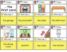 Vorschau - Spiele - I have... who has...? In the house, rooms and furniture - Seite 1