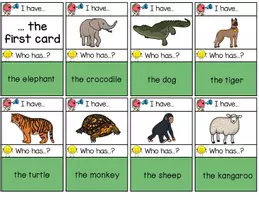 Vorschau - Spiele - I have... Who has...? Animals - Seite 1