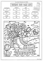 Vorschau - Arbeitsblätter - Frühling/Sommer Mathe 2./3.Klasse: MEGA BUNDLE: Mal nach der Zahl! Alle Malreihen des kleinen Einmaleins! Ostern/Frühling Rechenmalbilder - Seite 2