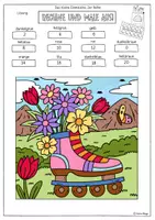 Vorschau - Arbeitsblätter - Frühling/Sommer Mathe 2./3.Klasse: MEGA BUNDLE: Mal nach der Zahl! Alle Malreihen des kleinen Einmaleins! Ostern/Frühling Rechenmalbilder - Seite 3
