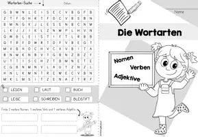 Vorschau - Arbeitsblätter - Wortarten - Seite 1