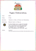 Vorschau - Präsentationen/Tafelbilder - Erlebniserzählung: Flugplan & Satzanfänge (Tafelmaterial) - Deutsch - Kl. 3/4 - Seite 1