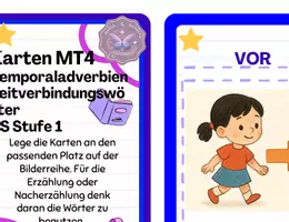 Aperçu - Préparation de séance / Séance complète - Kit pédagogique für die ganze Vorschule Karten Zeitverbindungswörter Temporaladverbien - Page 2