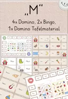 Vorschau - Unterrichtsreihen - Freiarbeit M, Einführung M, 2x Bingo, 4x Domino, 1x Tafelmaterial, mehrfach differenziert! Mit Selbstkontrolle! - Deckblatt