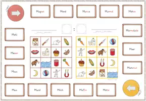 Vorschau - Unterrichtsreihen - Freiarbeit M, Einführung M, 2x Bingo, 4x Domino, 1x Tafelmaterial, mehrfach differenziert! Mit Selbstkontrolle! - Seite 3