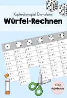 Vorschau - Arbeitsblätter - Würfelrechnen Einmaleins - Kopfrechenspiel - Deckblatt
